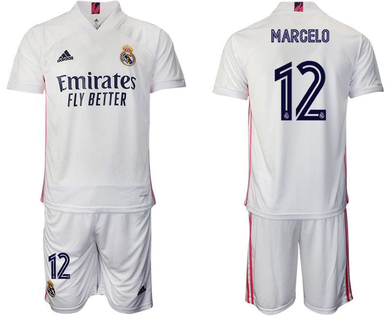 Men 2020-2021 club Real Madrid home #12 white Soccer Jerseys->real madrid jersey->Soccer Club Jersey